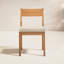 Chaise de patio en bois massif avec siège à coussin (ensemble de 2)