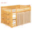 Lit superposé double avec tablette de rangement à 3 niveaux, décoration en rotin, rideaux d'intimité et éclairage, cadre en bois, naturel-1493534725-1493534744