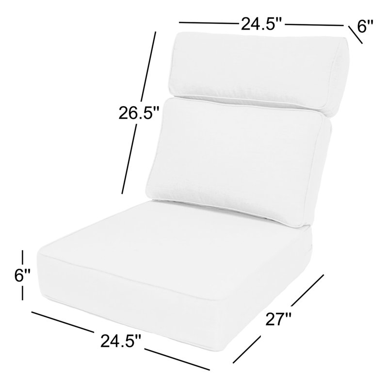 Outdoor Sunbrella® Seat/Back Cushion, Canvas Air Blue Sunbrella® Canvas