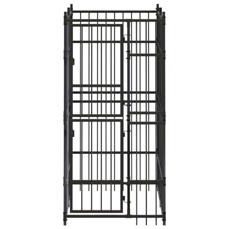 VidaXL Outdoor Dog Kennel Large Dog Cage Dog Cage d'exercice en acier, L 37,8 po x l 75,6 po x H 78,7 po