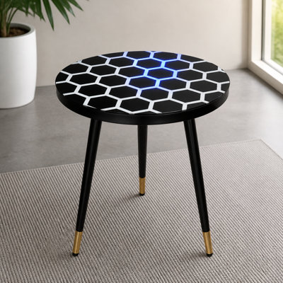 Table de bout ronde à DEL