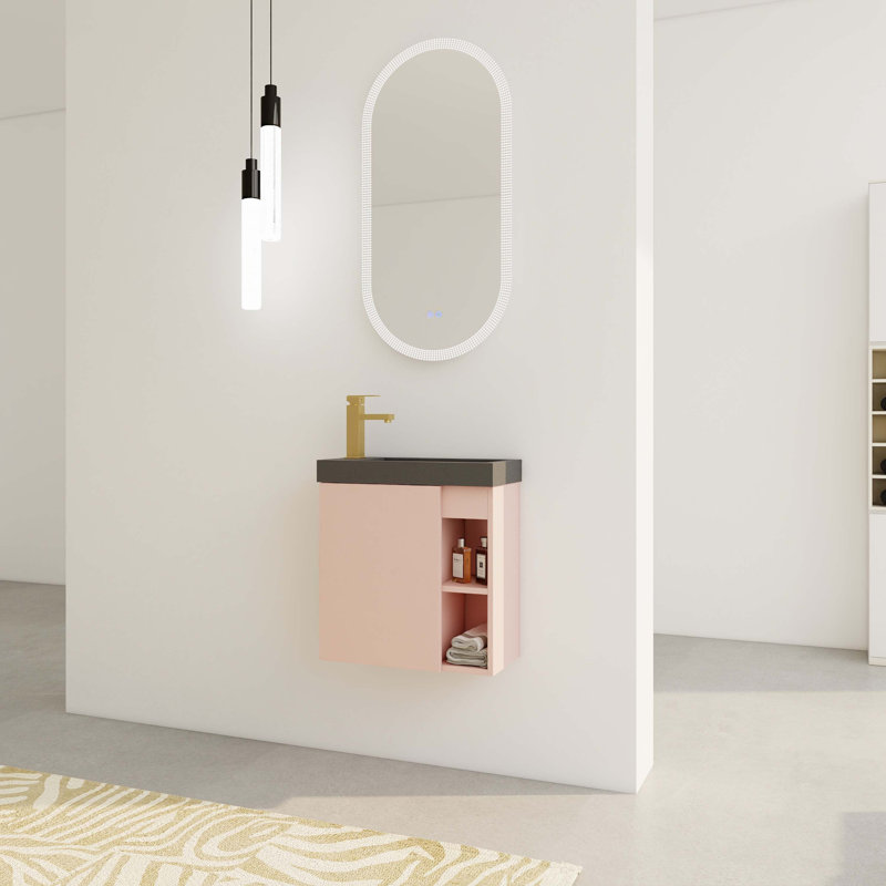 Kyller 9.90'' Single Bathroom Vanity with Manufactured Wood Top