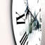 Minimaliste montagnes d'hiver et forêt de sapins II - horloge murale moderne-60187619