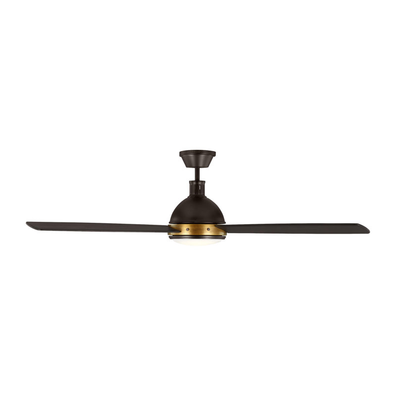 Hicks LED Downrod Ceiling Fan, Deep Bronze