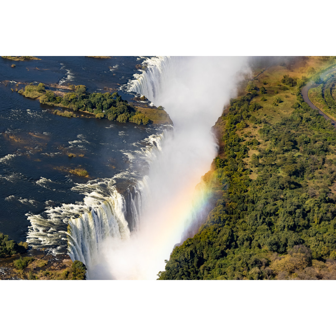 Helicopter View Of Victoria Waterfalls von Ivan Pantic - Drucken