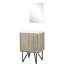 Rustique 24 po Meuble-lavabo large pour salle de bain avec comptoir en quartz blanc, 18 miroirs ovales à plateau de table, charnières à fermeture en douceur et tablettes intérieures avec espace de rangement réglable-1123294949