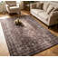 Tapis rétro brun à motif floral lavable et antidérapant pour le salon, la chambre, la salle à manger, la chambre d'enfant et l'entrée-129775629-129913289