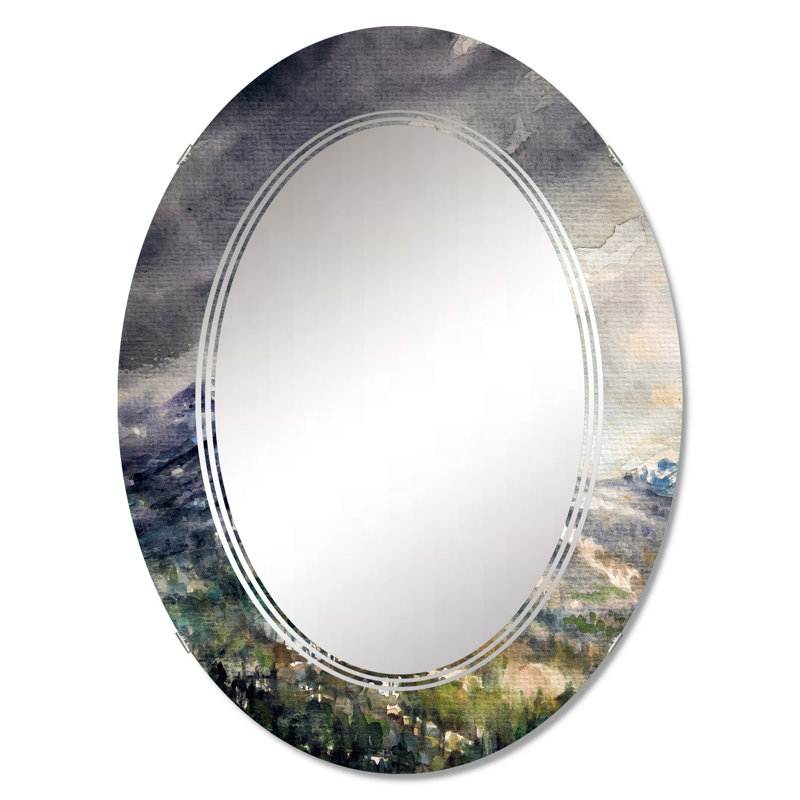 Miroir de salle de bain ovale mural, 30 po x 20 po