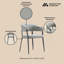 Chaise de salle à manger gris pierre-751223676