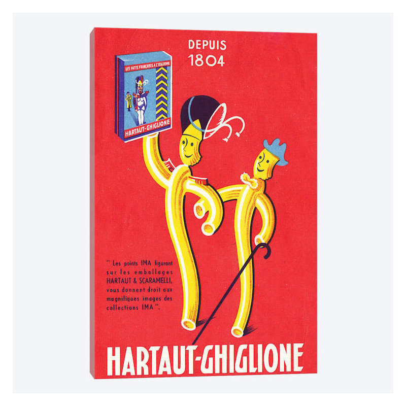 « italien pâtes », impression sur toile, H 18 po x l 12 po x P 1,5 po