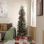 Arbre de Noël artificiel 6 pi avec support en métal stable pour la décoration des Fêtes