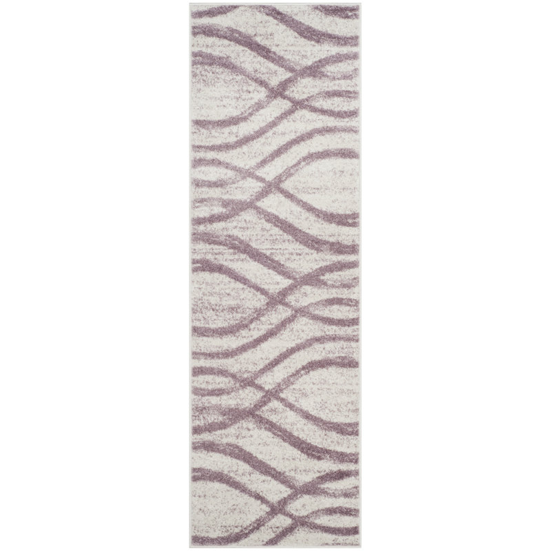 Parkinson Power Loom Rug, Cream/Purple, Runner 76 x 244 cm