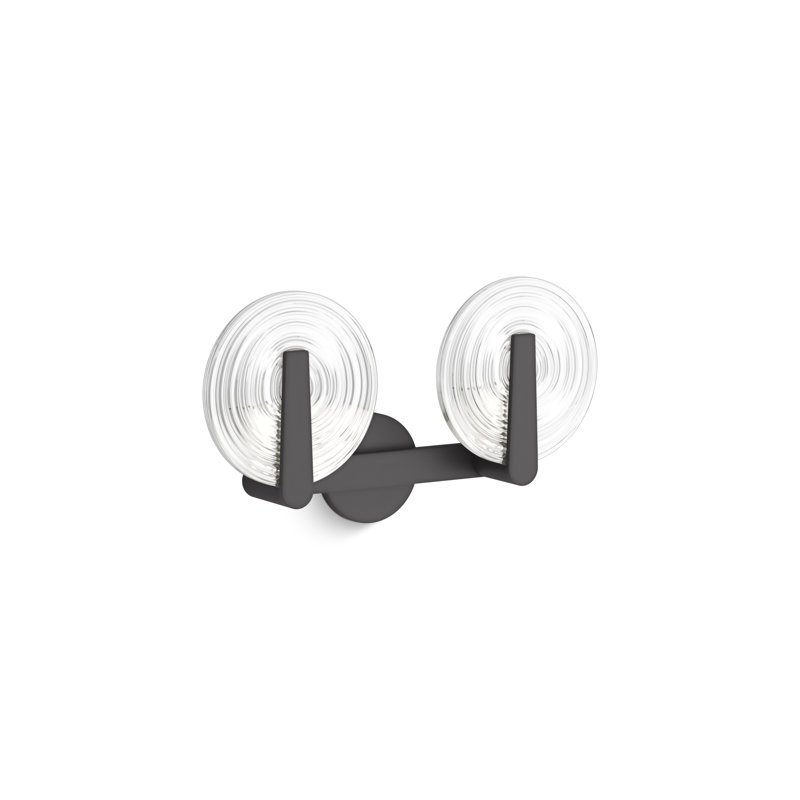 Hint Two-Light Sconce, Matte Black