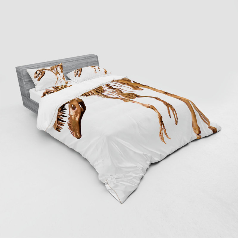 Ensemble de housse de couette en microfibre pâle / caramel, Housse de couette grand + 3 pièces supplémentair