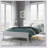 White Solid Wood Platform Bed