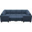 Canapé-lit modulaire en mélange de polyester avec repose-pieds avec rangement 116,6 po Soneson Ivery-1988972547