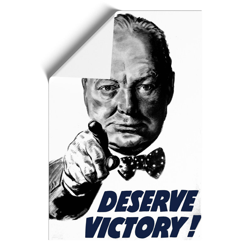 Winston Churchill War Recruitment - Frameless Print, 59cm H x 42cm W x 0.1cm D