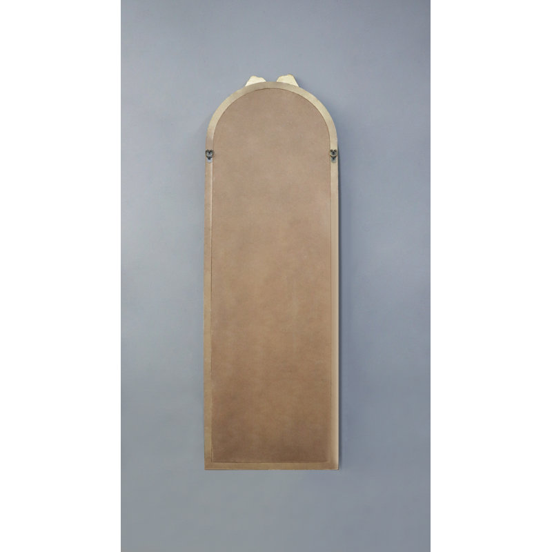 Wall Mounted Mirror with Gold Frame, 48.8" x 15.8", Arch