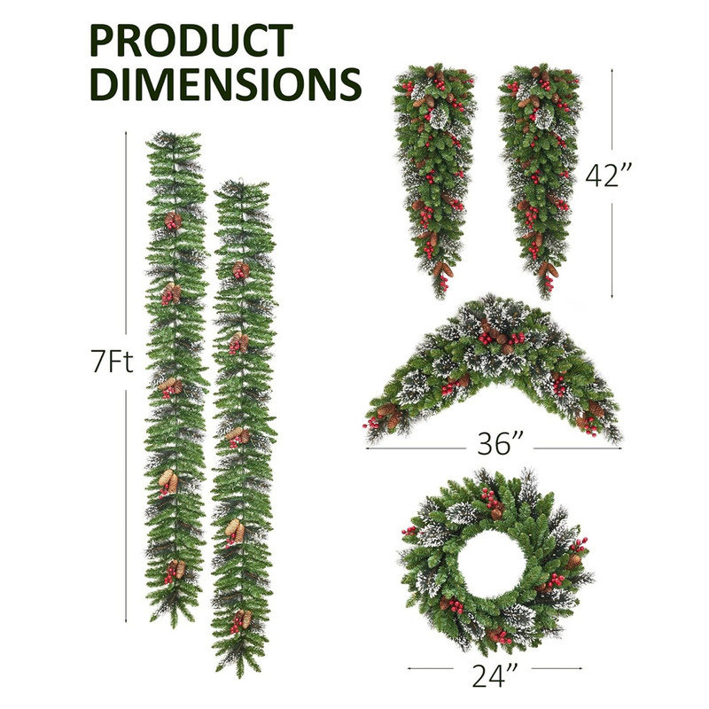51.2cm Lighted Faux Garland with Lights