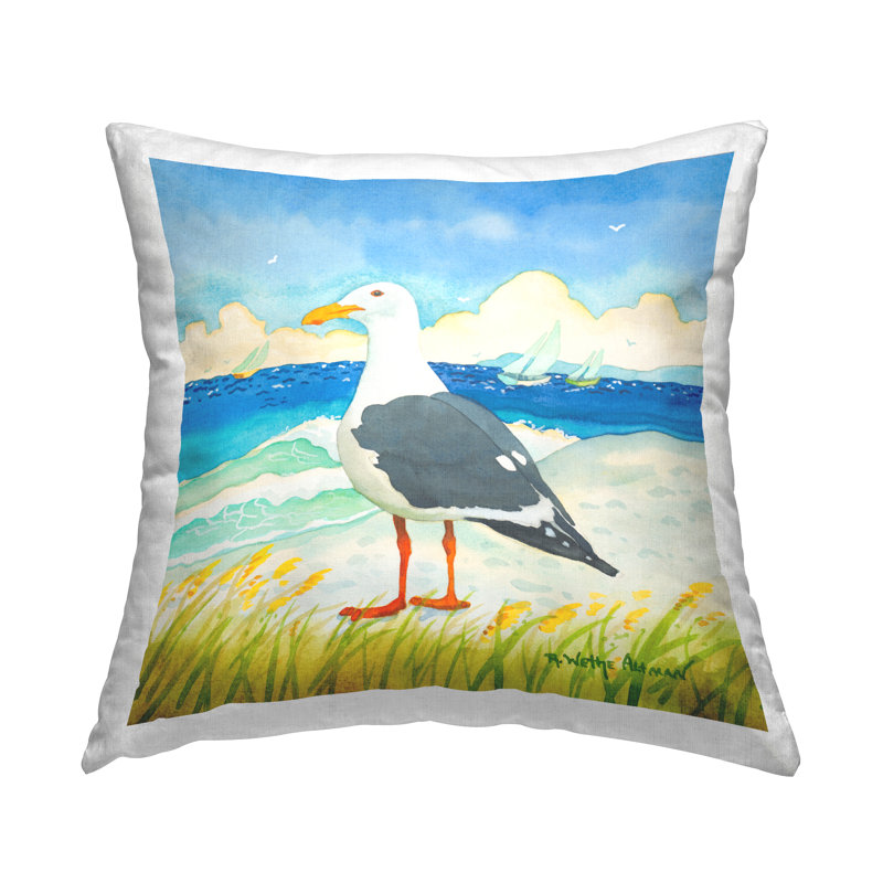 Coussin Seagull On Summer Shore
