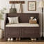 Banc de rangement rustique multifonctionnel