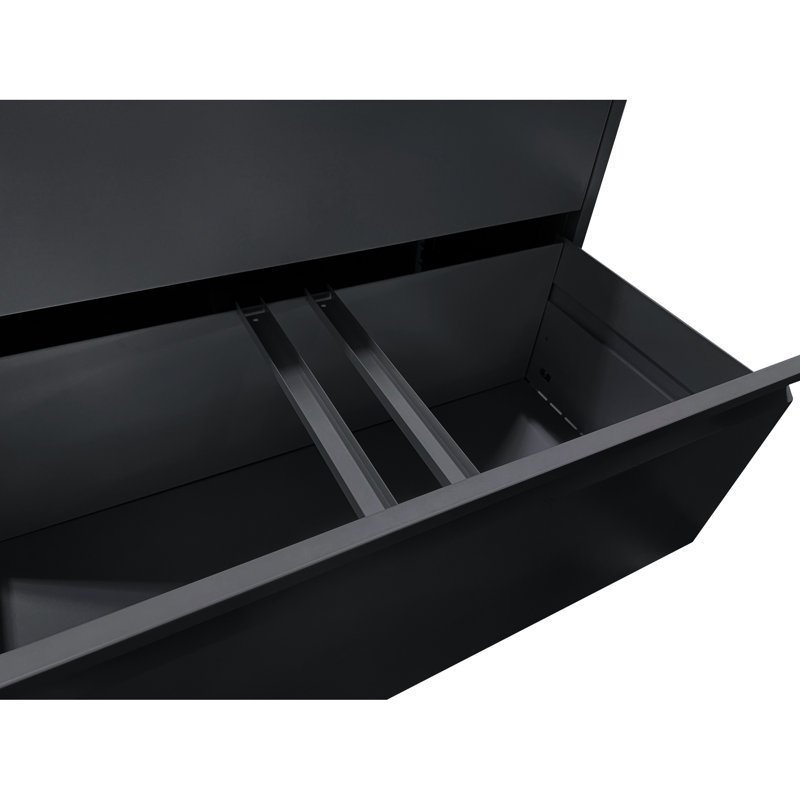 Steel 4 Filing Cabinet, Smart Interlock, Smooth Drawer Glide For Office Lateral File Cabinet With Lock - Tall Heavy-Duty Metal Home Office, Space Wide Storage Letter/Legal/A4/F4, Quiet Extension