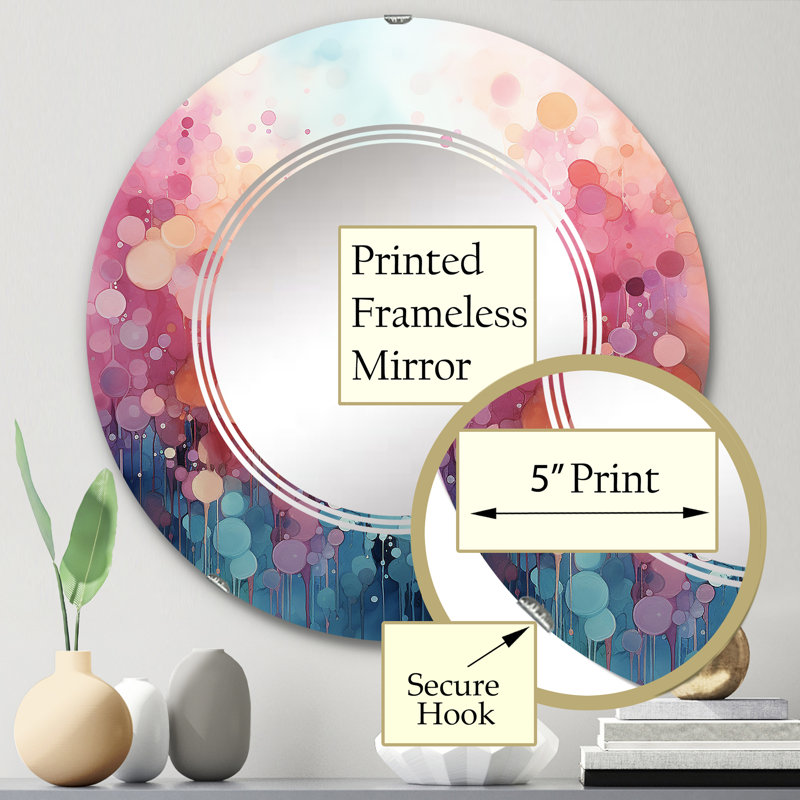 Arconia - Miroir mural moderne rond, 24 po x 24 po