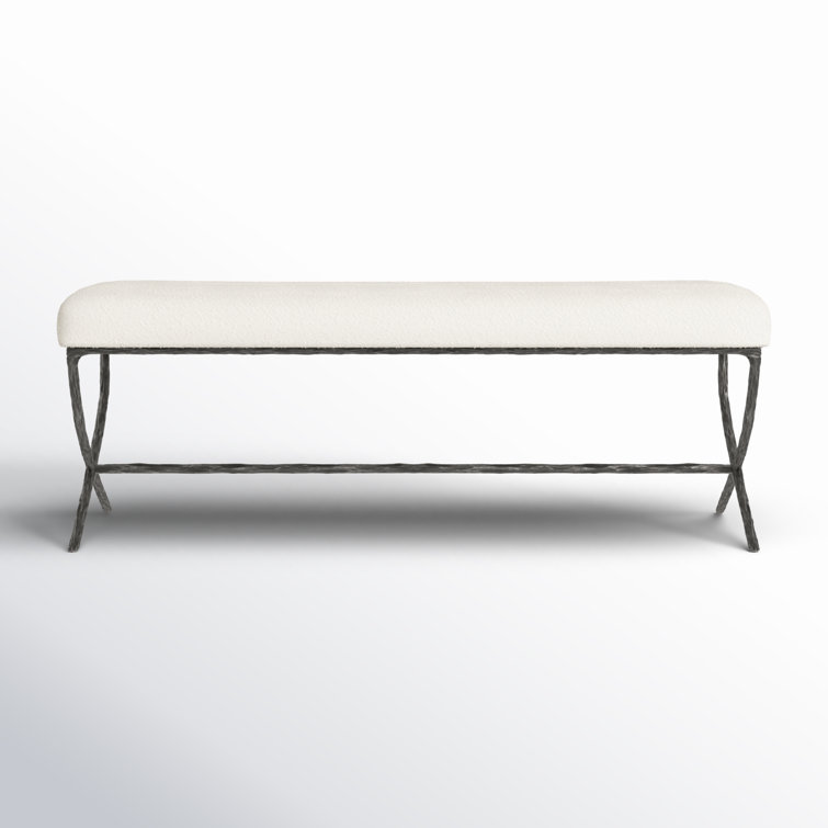 Janeen Boucle And Metal Bench