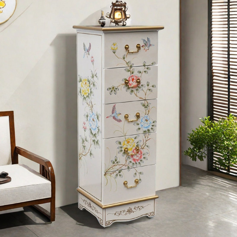 Commode décorative à 5 tiroirs pour chambre à coucher et salon