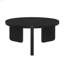 Table ronde en bois, noir-393465942