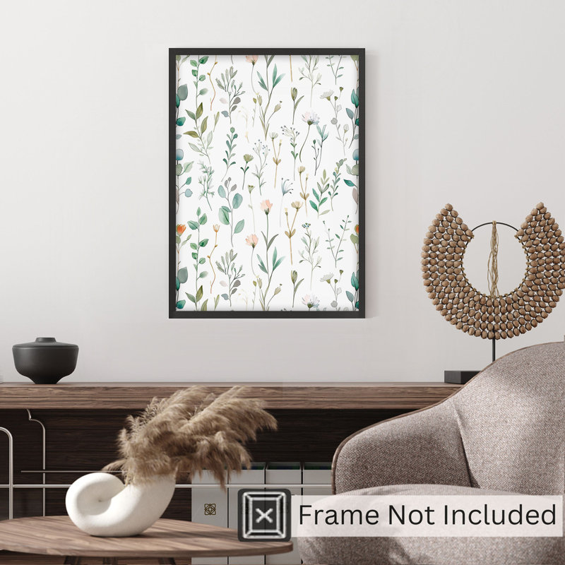 «Botanical Botanical Plants», impression d'art sans cadre, H 36 po x l 24 po