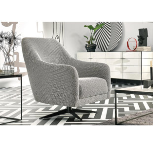 MAISON ARMCHAIR SWIVEL  BLACK-WHITE