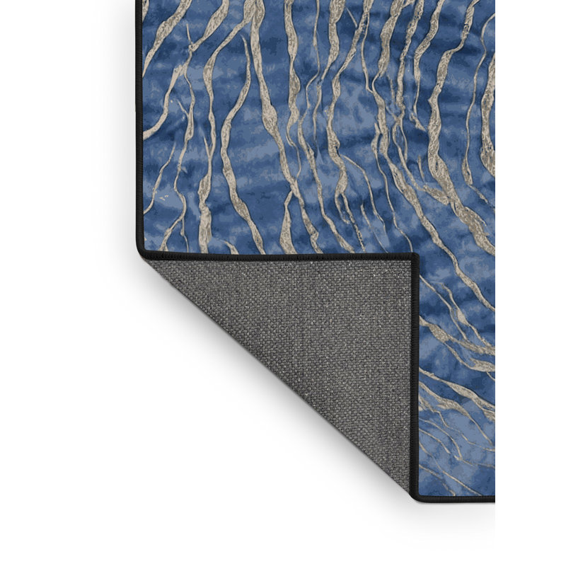 Tapis gris soyeux et moelleux, Rectangle 4 pi x 6 pi