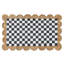 Black Check With Jute Scallops Rug-825635725