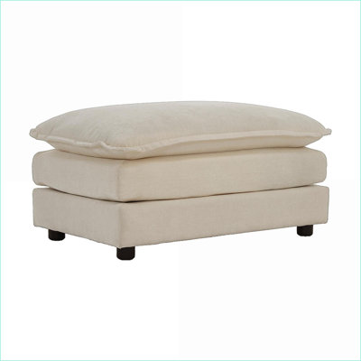 Ottoman Footrest, Charcoal Gray Chenille – Fits 2/3/4 Seater Sofas | Wood | Solid Wood