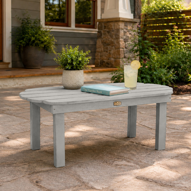 Table basse en plastique Kimber, Gris havre