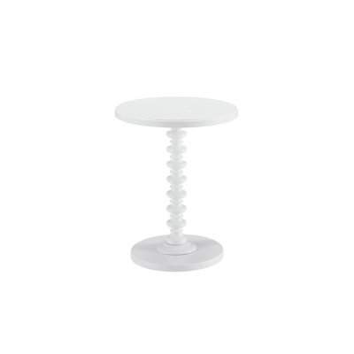 Acton White Finish Accent Table