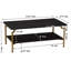 Table basse en chêne et fer-891839594