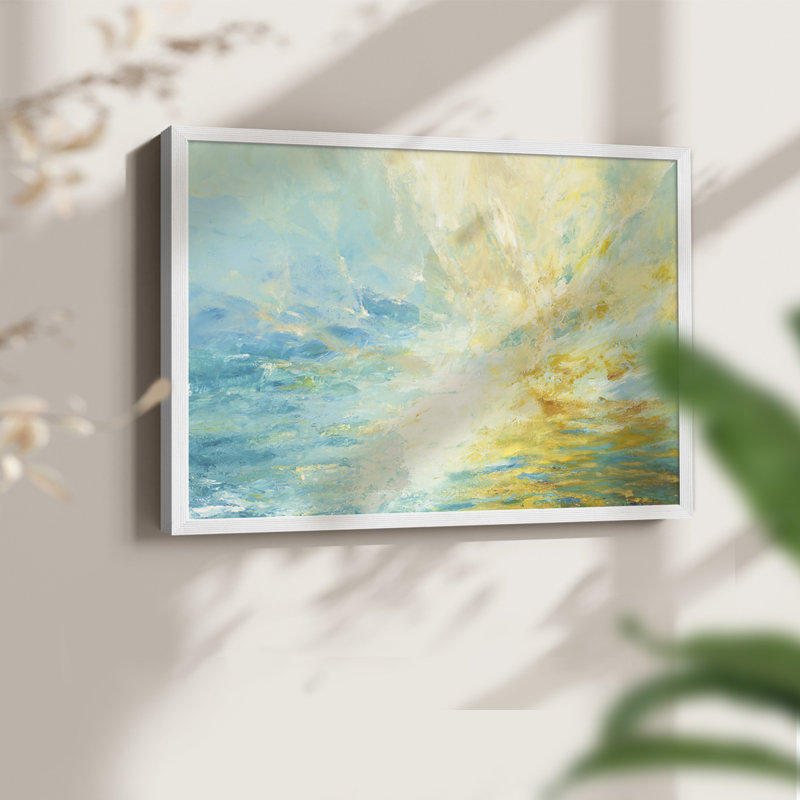 Sparkle & Flow - Imprimé encadré - Restickable, H 11 po x l 14 po, Blanc