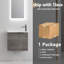 Meuble-lavabo flottant de 22 po avec lavabo et porte à fermeture douce pour petits espaces | Idée de cadeau-866367011