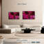 Fleurs rouges et roses sur toile-100705547