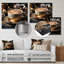 «Brown Golden Brew Brilliance Coffee II» - art mural en métal café-1286186197