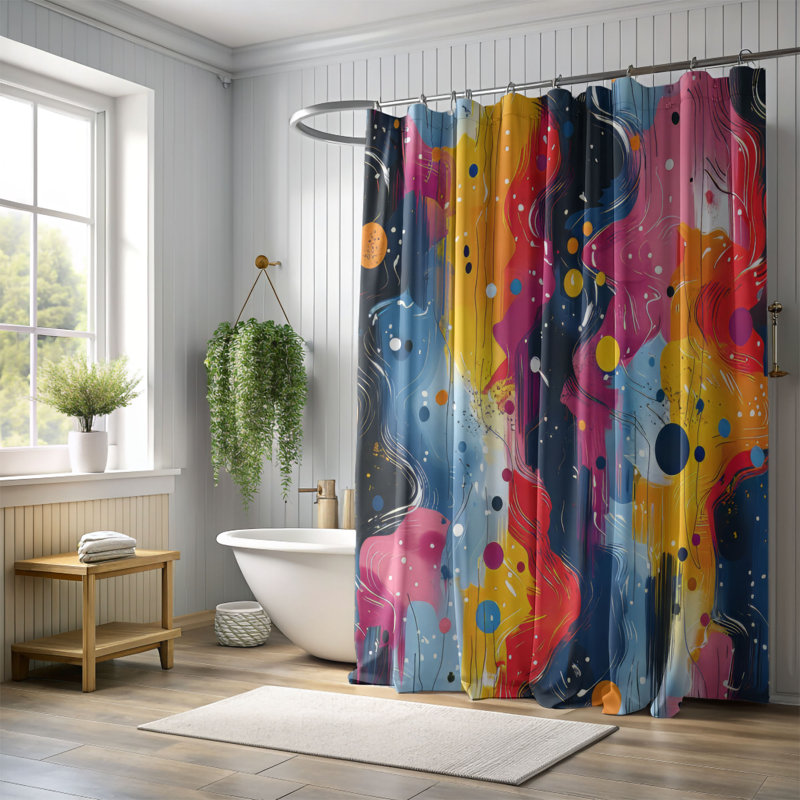 Rideau de douche Zesty, H 74 po x l 71 po