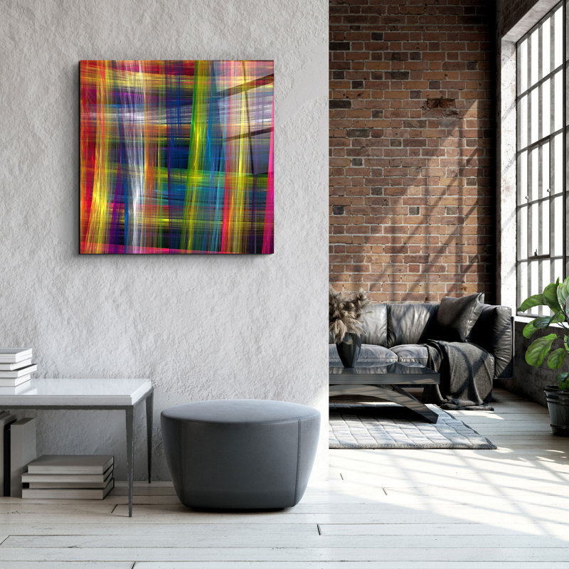 Élégante peinture décorative en verre trempé, 40 x 40 po | 100% verre trempé, épaisseur: 0,16 pouce | Impression UV pour des couleurs éclatantes et une durabilité | Parfait pour la décoration intérieure et les amateurs d'art