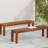 Wood 61.87" Bench  2  - Rustic Appeal, Heavy-duty Materials 2 Benches Classic Slat Design