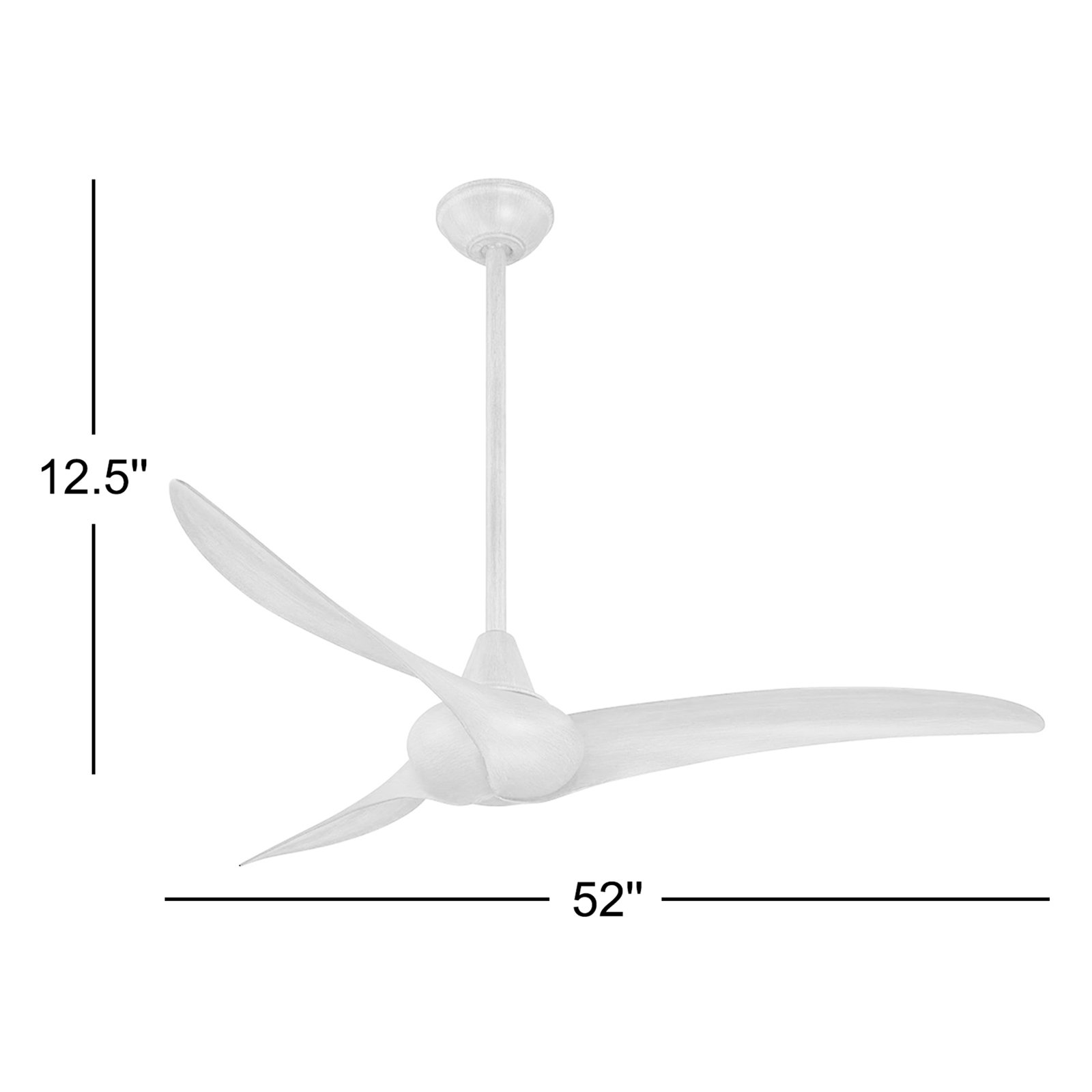 Wave 52" Ceiling Fan, White