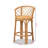 Demileigh Orchard Modern Bohemian Natural Brown Rattan Counter Stool, 37" H, 21" W and 18" D