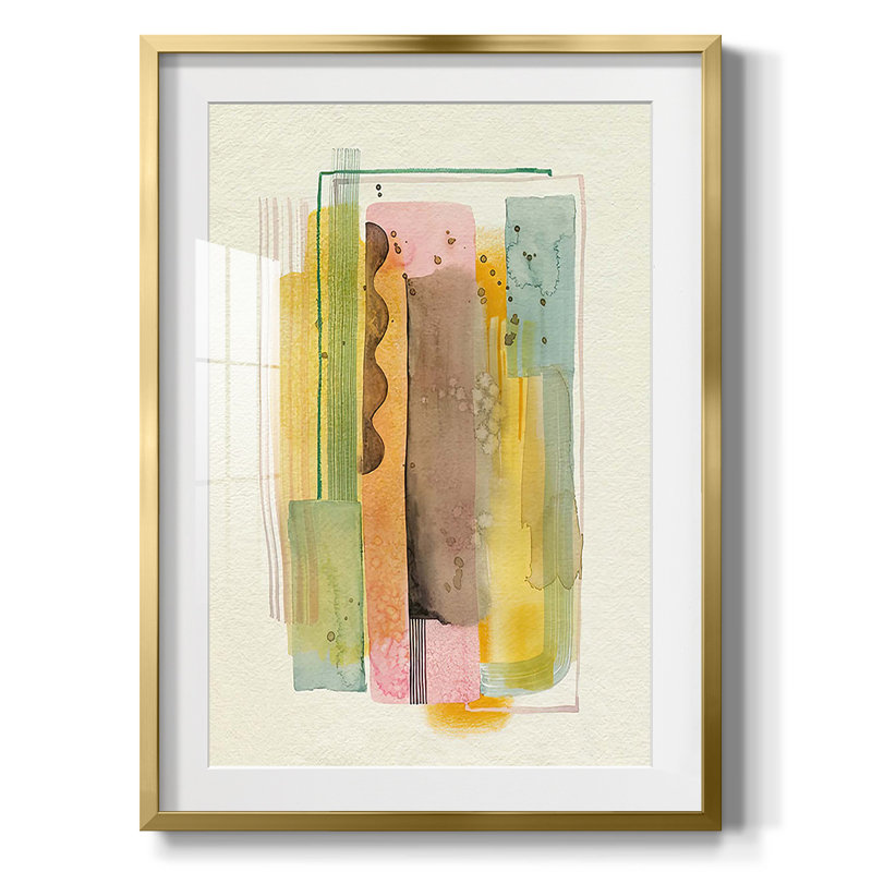 Water and Melon I -Framed Print, 25.5" H x 17.5" W, Gold