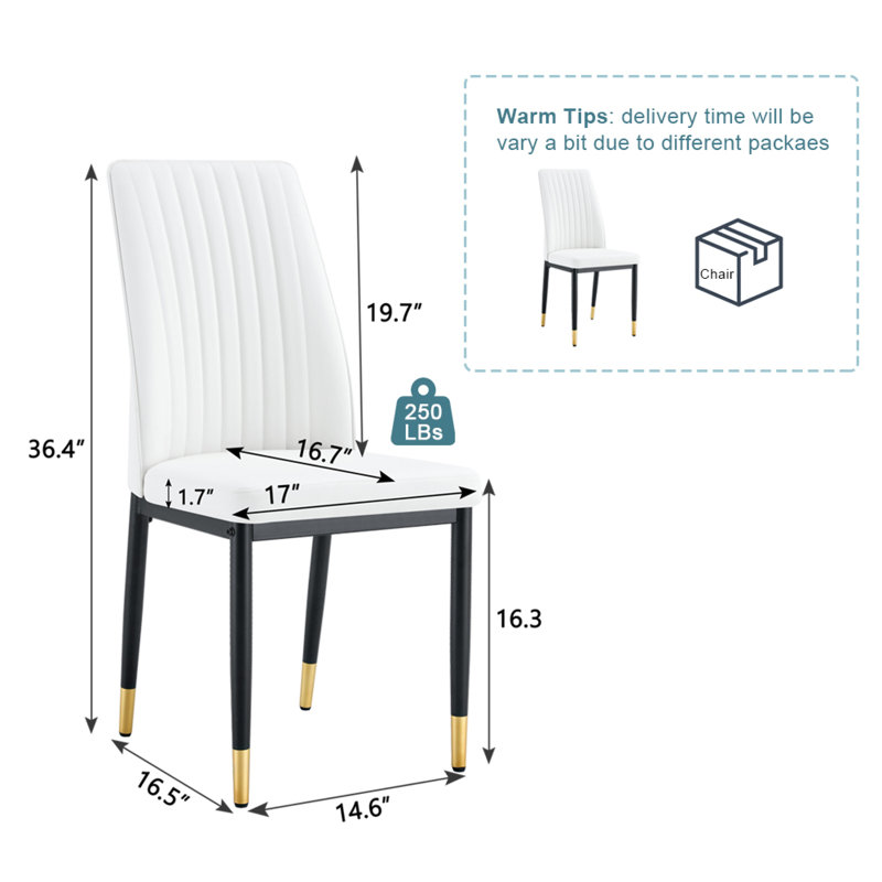 Chaises de salle à manger rembourrées Comfort