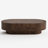 43" Modern Oval Coffee Table With Solid Wooden Veneer-419117346